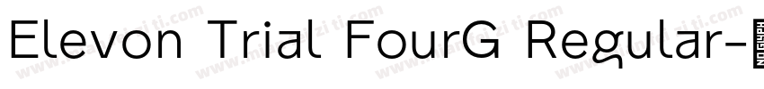 Elevon Trial FourG Regular字体转换